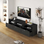 Meuble TV 70,87 po avec 3 espaces de rangement et 3 tiroirs