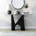 Noele Modern Black 48-inch Glasstop Console Table by Furniture of America
