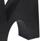 Console de table moderne noire Noele avec dessus en verre de 48 pouces