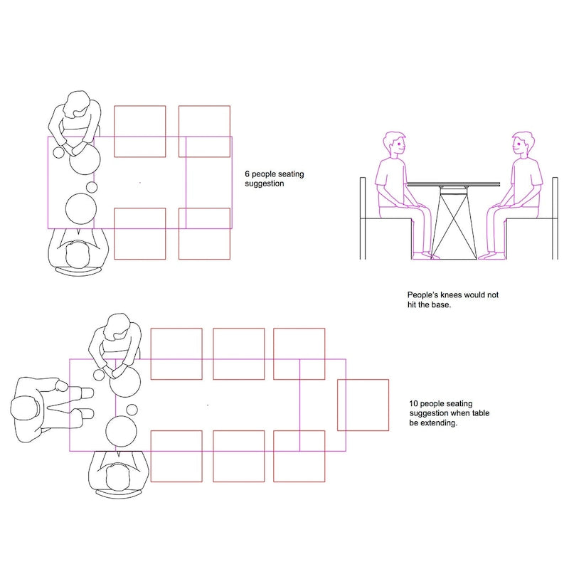 Table à manger extensible avec plateau en céramique grise - 180/270\*90\*75 cm