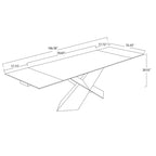 Table à manger extensible avec plateau en céramique grise - 180/270\*90\*75 cm