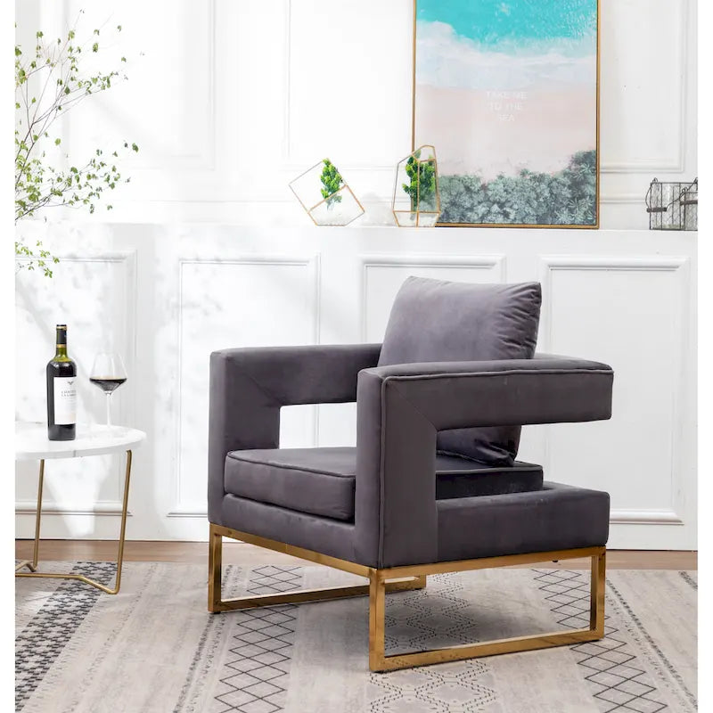 Fauteuil d'appoint contemporain rembourré Lenola
