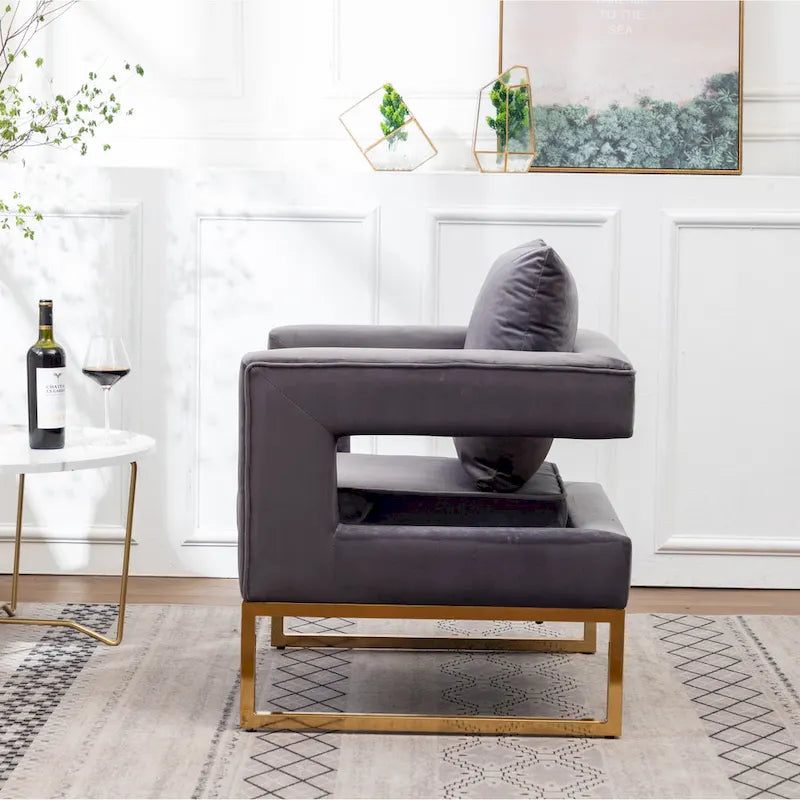 Fauteuil d'appoint contemporain rembourré Lenola