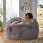 Pouf d'hiver en fausse fourrure Modern Glam