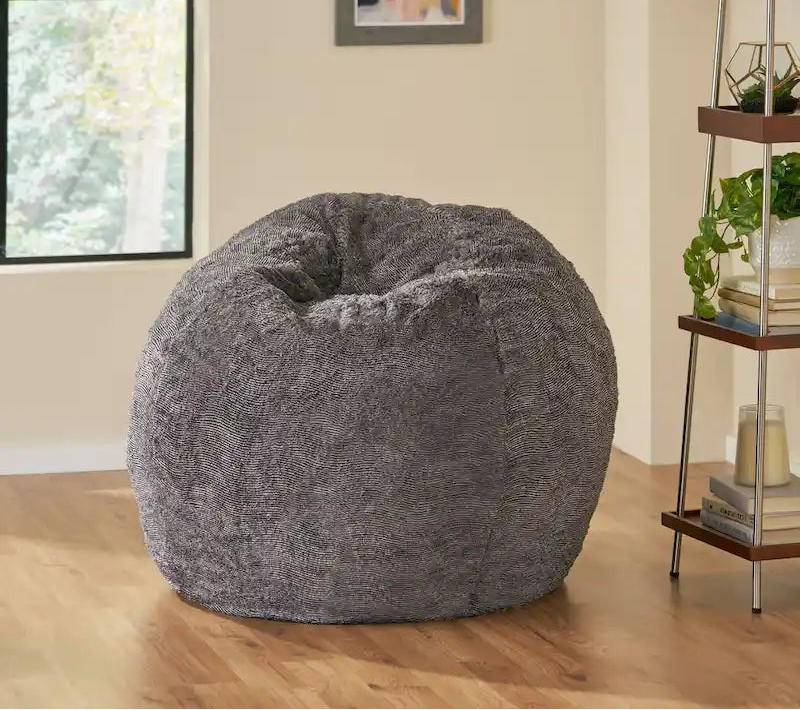 Pouf d'hiver en fausse fourrure Modern Glam