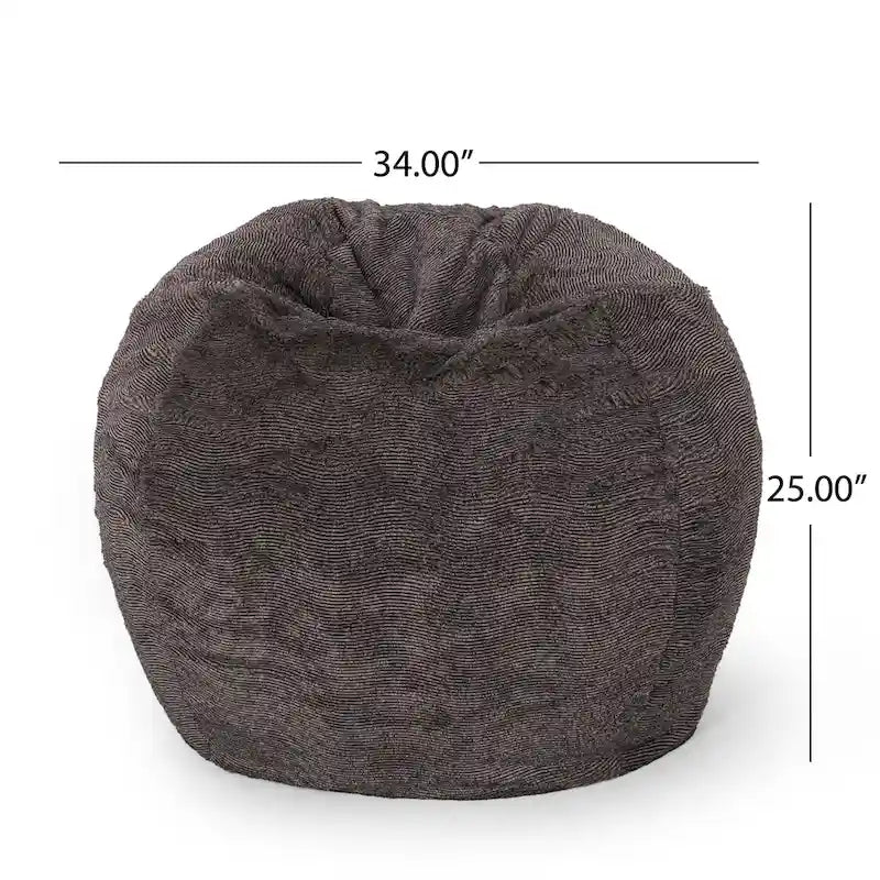 Pouf d'hiver en fausse fourrure Modern Glam