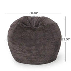 Pouf d'hiver en fausse fourrure Modern Glam