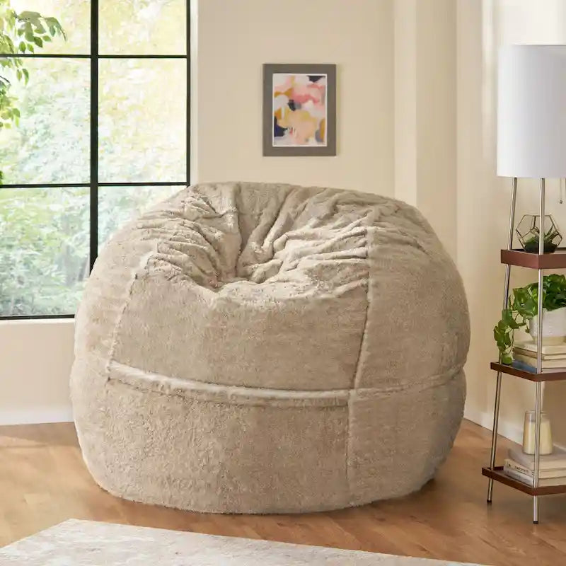Pouf d'hiver en fausse fourrure Modern Glam