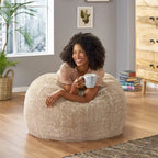 Pouf d'hiver en fausse fourrure Modern Glam