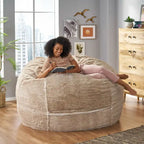 Pouf d'hiver en fausse fourrure Modern Glam