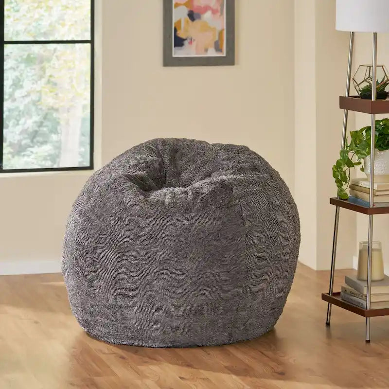 Pouf d'hiver en fausse fourrure Modern Glam