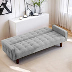 Canapé-lit futon, canapé-lit convertible moderne avec accoudoirs pour studio, bureau, appartement, petit espace de vie, salle de jeux