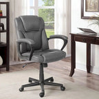 Chaise de bureau Homall Executive marron en cuir PU épais et rembourré, ergonomique, dossier mi-haut, pour bureau et usage commercial