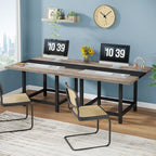Table de conférence de 2 m (6,5 pi), rectangulaire, 78,74 po L x 39,2 po l x 29,52 po H, 2 pièces séparées - 78,74 po L x 39,2 po l x 29,52 po H