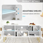 Meuble TV, console TV, meuble de rangement en bois pour divertissement
