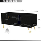 Meuble TV, console TV, meuble de rangement en bois pour divertissement