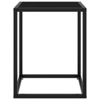 Table basse noire avec plateau en verre noir 40 x 40 x 50 cm - 40 x 40 x 50 cm