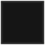 Table basse noire avec plateau en verre noir 40 x 40 x 50 cm - 40 x 40 x 50 cm