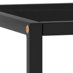 Table basse noire avec plateau en verre noir 40 x 40 x 50 cm - 40 x 40 x 50 cm