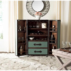 Meuble bar Krista beige avec rangement – 23,6 x 17,7 x 42,1 – 24Px18Px42H