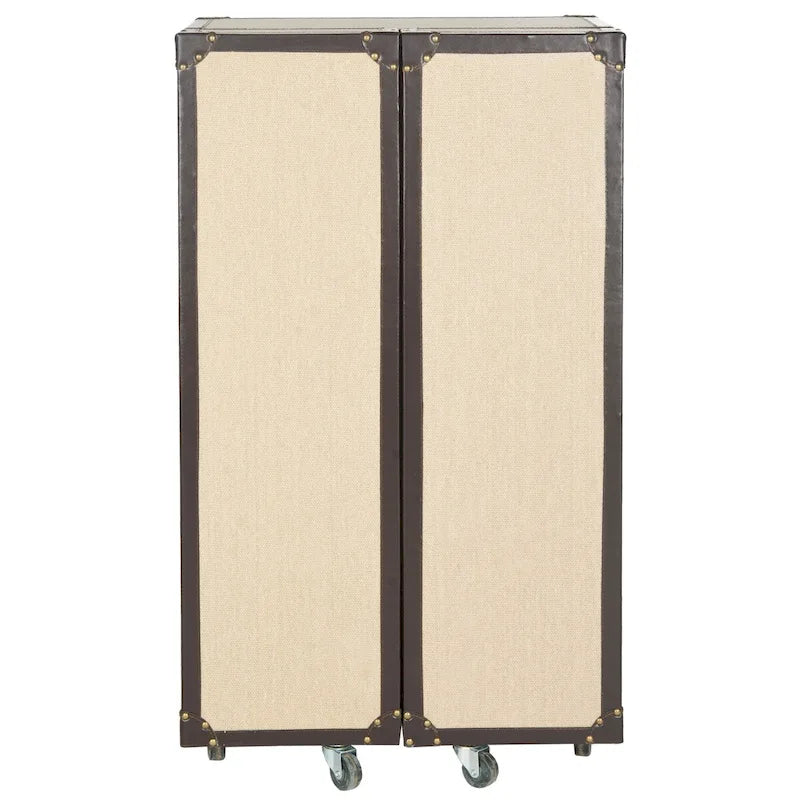 Meuble bar Krista beige avec rangement – 23,6 x 17,7 x 42,1 – 24Px18Px42H
