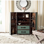 Meuble bar Krista beige avec rangement – 23,6 x 17,7 x 42,1 – 24Px18Px42H