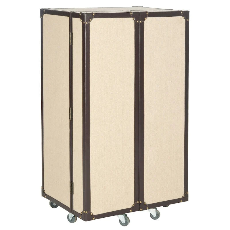 Meuble bar Krista beige avec rangement – 23,6 x 17,7 x 42,1 – 24Px18Px42H