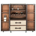 Meuble bar Krista beige avec rangement – 23,6 x 17,7 x 42,1 – 24Px18Px42H