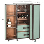 Meuble bar Krista beige avec rangement – 23,6 x 17,7 x 42,1 – 24Px18Px42H