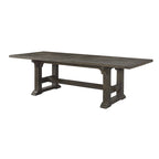 Table de salle à manger Koa 84-102 pouces, extensible 8 places rectangulaire, bois marron