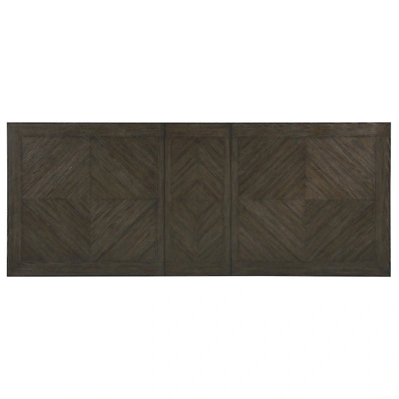 Table de salle à manger Koa 84-102 pouces, extensible 8 places rectangulaire, bois marron