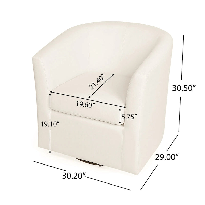 Fauteuil club pivotant Sorna Barrel