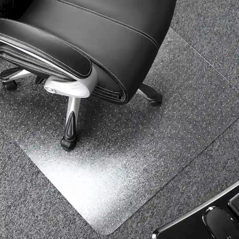 Tapis de protection rectangulaire en polycarbonate pour moquettes à poils courts - 122 x 152 cm