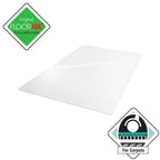Tapis de protection rectangulaire en polycarbonate pour moquettes à poils courts - 122 x 152 cm
