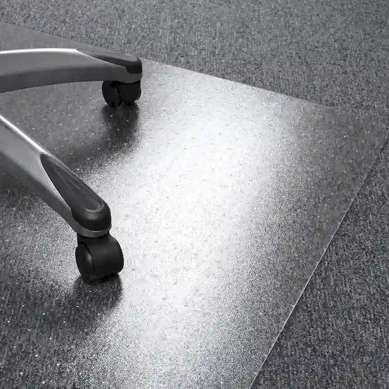 Tapis de protection rectangulaire en polycarbonate pour moquettes à poils courts - 122 x 152 cm